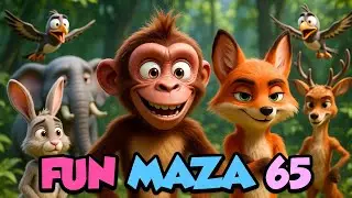 The Naughty Monkey & The Clever Fox | Funny Jungle Story