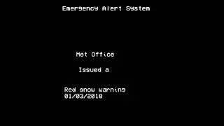 EAS Met Office Red Warning Of Snow (01/03/2018) South West Red Warning (EAS #8)