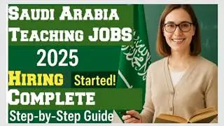 Saudi Arabia International School Teaching Jobs 2025 | All Subjects Required | Apply Now