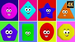 Ten Little Shapes  - Learning Song & More Nursery Rhymes for Kids
