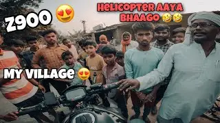 Gaon Ko Laga Helicopter aaya 😂 Village Reaction on Z900 😍🤣