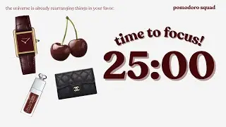 🍒🤎 3-hour study session 25/5 pomodoro | lofi chill music for studying | adhd