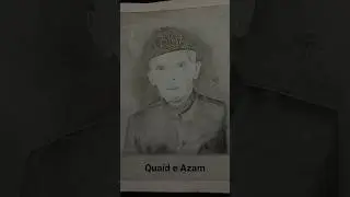 I made sketch of Quaid e Azam for arts exhibition at Quaid Day in my college pgc.