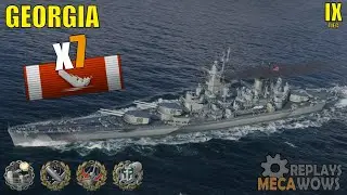 Georgia 7 Kills & 224k Damage | World of Warships Gameplay