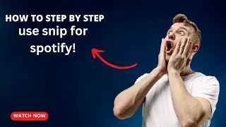 How to setup snip for spotify step by step!!