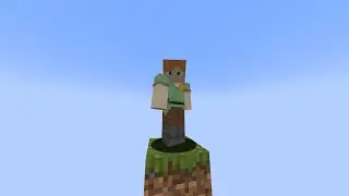minecraft ama TEK BLOCK ÜSTÜNDE