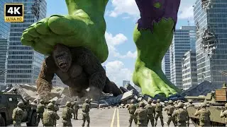 King Kong vs Titan Hulk: Epic Destruction Battle - Full Movie 4K | Ultimate Fight