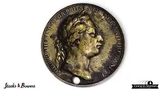 1772 Captain Cook / Resolution and Adventure Medal, First Reverse, Betts-552, VF Details--Holed
