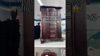 POV: You just found a vintage jewelry armoire at the thrift store 😱 #thriftstorefinds #gold #thrift