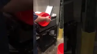 Sigma Equipment Advent 205 5 Gallon Bucket Wraparound Glue Labeler G5503 in Operation