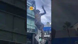 Laker Legend Statues outside of Crypto.com center #Lakers #losangeles #nba #kobebryant