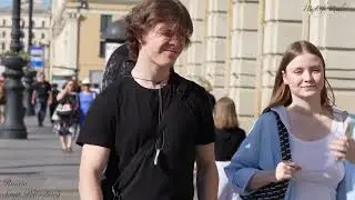 🔥❤️‍🔥Hot Girls and Hot Evening Life in Russia S.Petersburg Walk Сity Tour, Russian Girls & Guys❤️‍🔥
