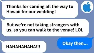 【Apple】I went to Hawaii for my brother's wedding, but his fiancee wouldn't let me in the car so...