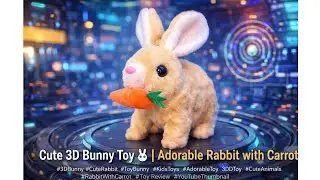 Cute Bunny Toy 🐰 | Adorable Rabbit with Carrot