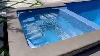 Pool & Patio install with spillover spa, Farmingdale, NY  #stonecreationsoflongisland #pools #patios