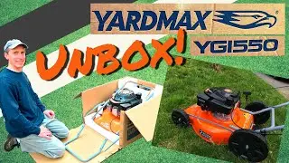 Unboxing of the Yardmax YG1550 21 inch walk behind mower