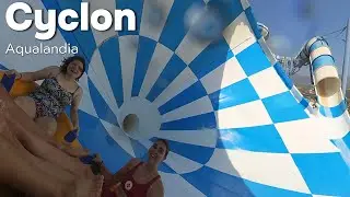 &iexcl;BRUTAL! As&iacute; es subir a CYCLON en Aqualandia (Onride POV 4K)