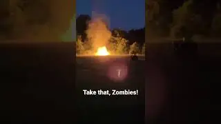 Zombie defense system test. #zombiesurvival #explosion