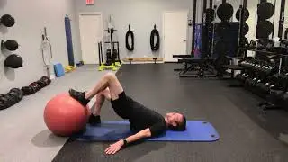 Demo-Single Leg Bridge with Assist with Stability Ball 