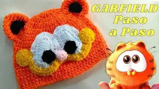 Garfield fuera de casa gorro a CROCHET Fácil paso a paso