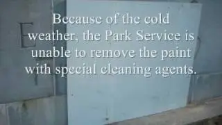 Photos of the Vandalism of the Eternal Peace Light Memorial at Gettysburg