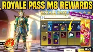 ROYALE PASS MONTH 8 | 1 TO 50 LEAKS | M8 BIKE SKIN | RPM7 & RPM8 REDEEM | SPIDERMAN BIKE FIRST LOOK