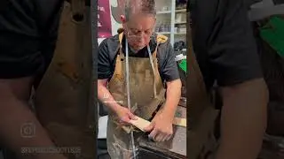 Skiving the Counters - Making Cowboy Boots #handcrafted #customboots