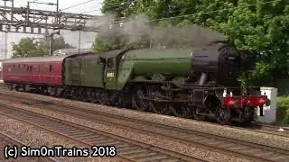 BR 60103 Flying Scotsman, 5V44 passing Rugeley Trent Valley (29th May 2018)