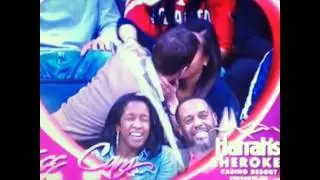 Wizards vs Hawks kiss cam beer spilled on black people