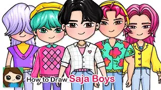 How to Draw Saja Boys ❤️ KPop Demon Hunters