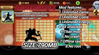 Shadow fight 2 special edition 3.0.0 mod with underworld unlocked !!! | DJ BHAI GAMERZ SF2
