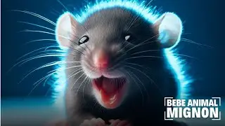 Mignon b&eacute;b&eacute; rat noir - animal mignon