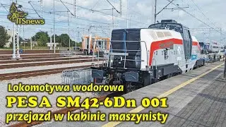 Lokomotywa wodorowa SM42-6Dn Pesa Przejazd w kabinie maszynisty. TRAKO 2023