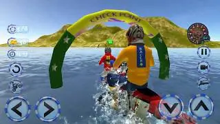 Real Water Surfer Bike Racing Floating Drive