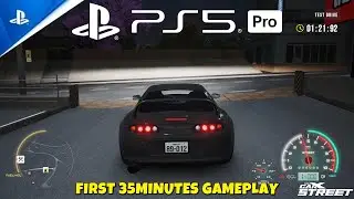 CARX STREET PS5 PRO FIRST 35MINUTES GAMEPLAY | MAP, CARS GARAGE, TUNE SHOP | 4K QUALITY 60FPS