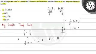The readings of a bath on Celsius and Fahrenheit thermometers are in the ratio 2 : 5. The temper...