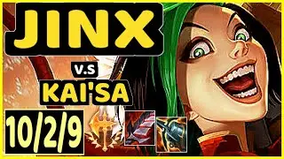 GHOST (JINX) vs KAI'SA - 10/2/9 KDA BOTTOM ADC CHALLENGER GAMEPLAY - KR
