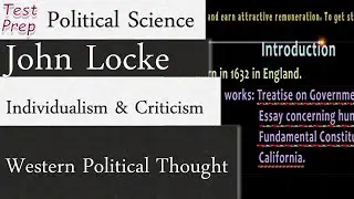 John Locke Individualism & Criticism - Western Political Thought: Political Science