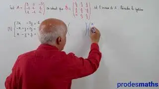 Expert - Matrices - R&eacute;soudre un syst&egrave;me lin&eacute;aire - Exercice