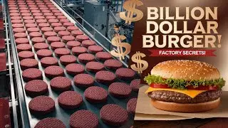 Inside the Billion-Dollar Burger Empire: How Frozen Beef Patties Are Mass Produced#BurgerFactory