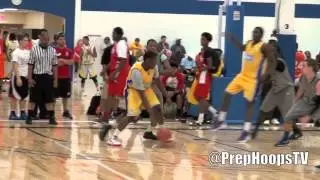 Raheem Johnson with a dunk at the July Tune Up