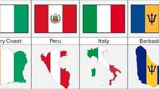 Country Flags With Vertical Design