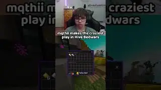 crazy play in Bedwars! #minecraft #mcbe #hive #shorts