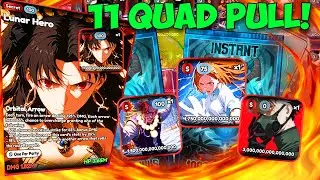 11 QUADRILLION LB PULL & SOO MUCH MORE QUADS In Anime Card Clash!