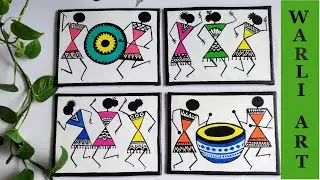 Modern Warli Wall Art (Step-By-Step Instruction) | Warli Painting| Indian folk Art