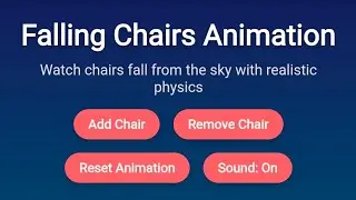 Chairs Falling from Sky Animation | HTML CSS JavaScript High-Quality Project