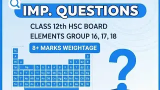 Elements of group 16, 17, 18 Important textbook Questions MAH Board CBSE