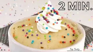 VANILLA MUG CAKE IN 2 MINUTES | Super Soft & Eggless | Top Tasty Recipes