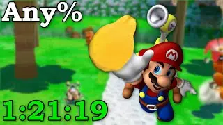 Super Mario Sunshine Any% Speedrun in 1:21:19