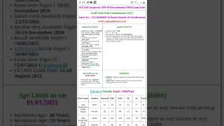ssc cpo 2020 physical date| ssc cpo 2021 notification |#shorts #youtubeshortsfeature #ytshortsindia